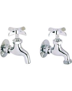 Elkay LK69C Commercial Service/ Utility Single Hole Wall Mount Faucet 1 pair Chrome