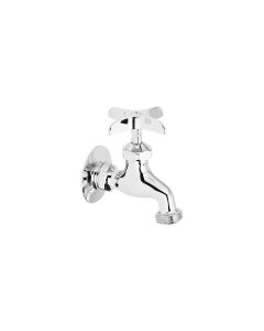 Elkay LK69CH Commercial Service/ Utility Single Hole Wall Mount Faucet with Hose End Chrome