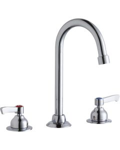 Elkay LK800GN05L2 8" Centerset with Concealed Deck Faucet with 5" Gooseneck Spout 2" Lever Handles Chrome
