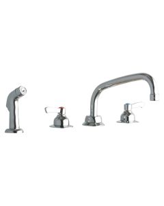 Elkay LK801AT08L2 8" Centerset with Concealed Deck Faucet with 8" Arc Tube Spout 2" Lever Handles with Side Spray Chrome