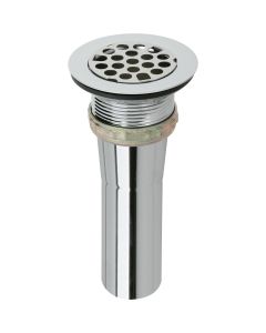 Elkay LK9 Drain Fitting Type 304 Stainless Steel Body, Grid Strainer and Brass Tailpiece