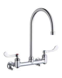 Elkay LK940GN08T4S Wall Faucet w/ 8" Gneck Spout 4" Handle