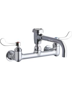 Elkay LK940VS07T4H Service/Utility 8" Centerset Wall Mount Faucet with 7" Vented Spout 4" Wristblade Handles 1/2in Offset Inlets