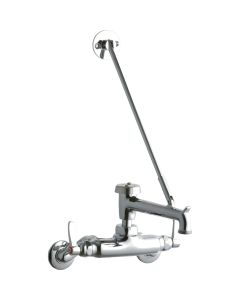 Elkay LK945BP07L2T Service/Utility Single Hole Wall Mount Faucet w/7" Bucket Hook Spout 2" Lever Handles 2in Inlet Chrome
