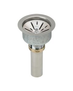 Elkay LK99S Deluxe 3-1/2" Drain with Satin Finish Type 304, Stainless Steel Body Strainer Basket Rubber Seal and Tailpiece