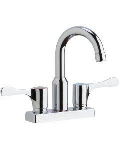 Elkay LKD24898BHC 4" Centerset Exposed Deck Mount Faucet with Arc Spout and 4" Lever Handles