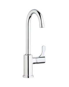 Elkay LKDVR208513C Single Hole 12-1/2" Vandal Resistant Deck Mount Faucet with Gooseneck Spout Lever Handle on Right Side Chrome