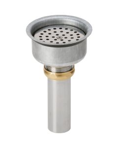 Elkay LKPDVR18B Perfect Drain Chrome Plated Brass Body, Vandal-resistant Strainer and LKADOS Tailpiece