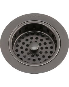 Elkay LKS35AS 3-1/2" Drain Fitting Antique Steel Finish Body and Basket with Rubber Stopper