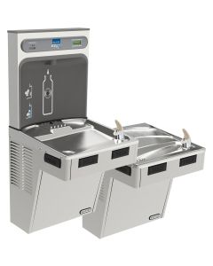 Elkay LMABFTLDDWSSK EZH2O Bottle Filling Station with Bi-Level ADA Cooler, Filtered Non-Refrigerated Stainless
