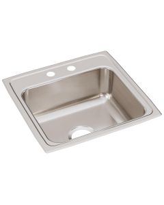 Elkay LR19192 Lustertone Classic Stainless Steel 19-1/2" x 19" x 7-1/2", Single Bowl Drop-in Sink