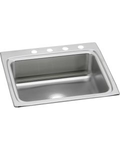 Elkay LR25224 Lustertone Classic Stainless Steel 25" x 22" x 8-1/8", Single Bowl Drop-in Sink