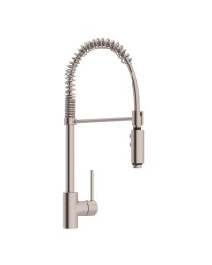 Rohl LS64L-STN-2 Pirellone Side Lever Pro Pull-Down Kitchen Faucet in Satin Nickel