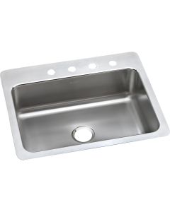 Elkay LSR27221 Lustertone Classic Stainless Steel 27" x 22" x 8", Single Bowl Dual Mount Sink