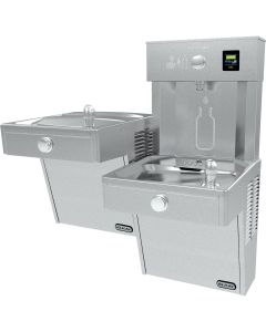 Elkay LVRCTL8WSK EZH2O Vandal-Resistant Bottle Filling Station &, Bi-Level Cooler Filtered 8 GPH Stainless