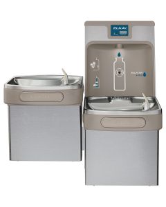 Elkay LZSTL8WSSP Enhanced EZH2O Bottle Filling Station, & Versatile Bi-Level ADA Cooler, Filtered 8 GPH Stainless