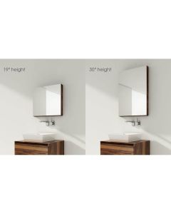 Wetstyle M3430ME-REC-1 M Collection 4 1/2" D X 34" L X 30" H, Mirrored Cabinet in Oak Natural