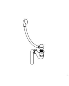 Agape .MET01516S 1 1/2" Valve Drain Valve / Actionable Plug Manually, Siphon Sump in Brass and Circuit