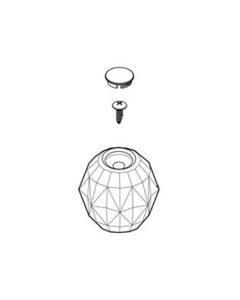 Moen 100695 HANDLE KIT PC (PR)KNOB KIT, H & C