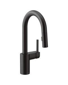 Moen 5965BL Align Pullout Spray Single Hole Bar Faucet in Matte Black