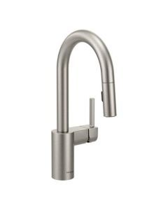 Moen 5965SRS Align Pullout Spray Single Hole Bar Faucet Spot Resist Stainless
