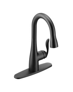 Moen 5995BL Arbor Pullout Spray Single Hole Bar Faucet Matte Black