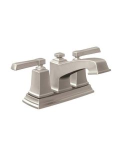 Moen 6010SRN Boardwalk Centerset Bathroom Faucet Spot Resist in Brushed Nickel
