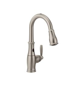 Moen 7185ESRS Brantford Pullout Spray Single Hole Kitchen Faucet Spot Resist Stainless