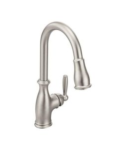 Moen 7185SRS Brantford Pullout Spray Single Hole Kitchen Faucet Spot Resist Stainless