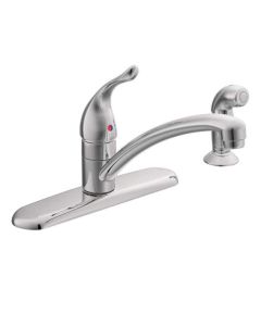 Moen 7430 Chateau Single Hole Kitchen Faucet in Chrome With Sidespray