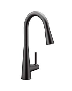 Moen 7864BL Sleek Pullout Spray Single Hole Kitchen Faucet in Matte Black
