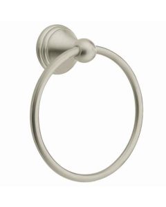 Moen DN8486BN Preston 6.750 Towel Ring in Brushed Nickel