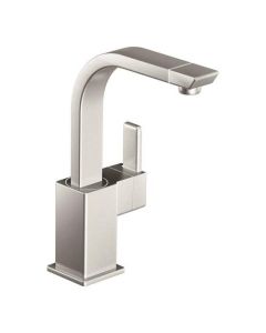 Moen S5170SRS 90 Degree Spot resist stainless one-handle high arc single mount bar faucet