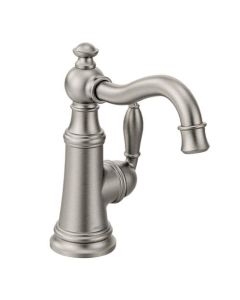Moen S62101SRS Weymouth Single Hole Bar Faucet Spot Resist in Stainless
