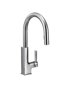Moen S72308 Sto Pullout Spray Single Hole Kitchen Faucet in Chrome