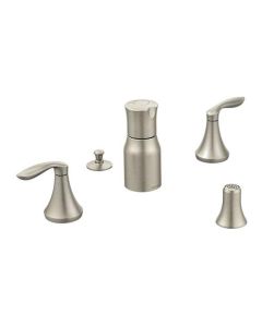 Moen T5220BN Eva Widespread 4 Bidet Faucet in Brushed Nickel