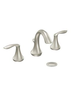 Moen T6420BN Eva™ 1.5 GPM Two Handle Widespread Bathroom Faucet Trim Only in Brushed Nickel (Rough In Sold Separately)