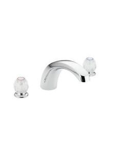 Moen T999W Chateau two-handle roman tub faucet in White