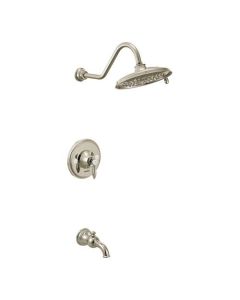 Moen TS32104NL Weymouth Tub and Shower Faucet in Nickel