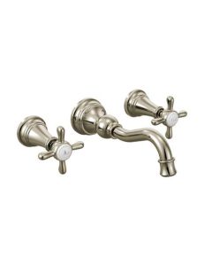 Moen TS42112NL Weymouth Wall Mount Bathroom Faucet in Nickel