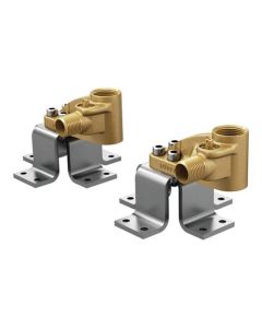 Moen TS50210 Double Riser Floor Mouth Tub Filler for Concrete Rough-In Valve