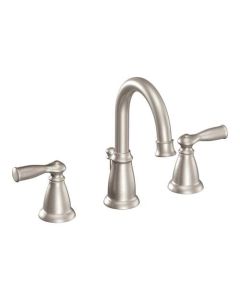 Moen WS84924SRN Banbury Widespread Bathroom Faucet Spot Resist in Brushed Nickel