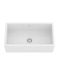Rohl MS3318WH Shaws 33" Farmhouse Single Basin Fireclay Sink in White