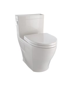 Toto MS624124CEFG#12 Legato WASHLET+ One-Piece Elongated 1.28 GPF Universal Height Skirted Toilet with CEFIONTECT in Sedona Beige