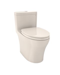 Toto MS646124CEMFG#12 Aquia® IV One-Piece Elongated Dual Flush 1.28 and 0.8 GPF Universal Height, WASHLET®+ Ready Toilet with CEFIONTECT® in Sedona Beige