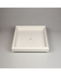 Mustee 3636BT E L 36 In. x 36 In. Biscuit Shower Floor