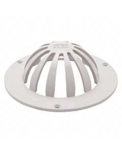 Zurn Industries P1910-SEMI-DOME Plastic White Drain Dome, 2 inch Pipe Dia., Drop In Connection