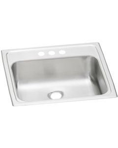 Elkay PSLVR19171 Celebrity Stainless Steel 19" x 17" x 6-1/8", Single Bowl Drop-in Bathroom Sink