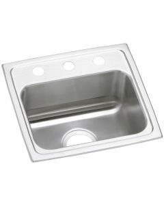 Elkay PSR17163 Celebrity Stainless Steel 17" x 16" x 7-1/8", Single Bowl Drop-in Sink