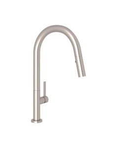 Rohl R7581LMSTN-2 Lux Modern Pull-Down Kitchen Faucet in Satin Nickel